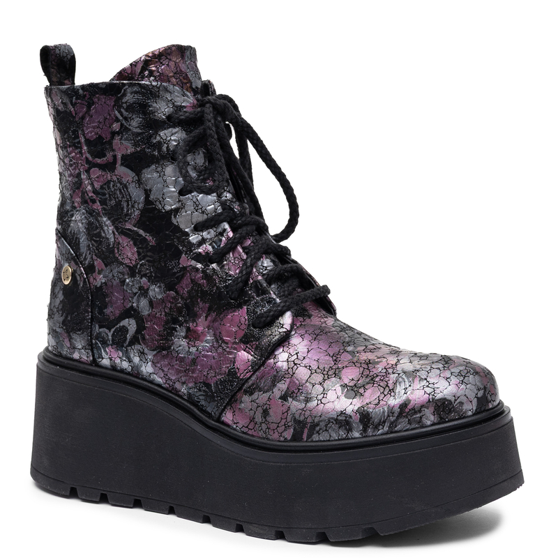 Maciejka Leather Lace-Up Platform Ankle Boots Multicolour 6762W-23/00-6