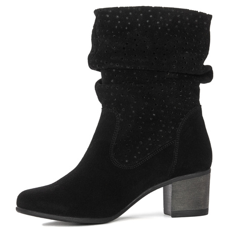 Maciejka Women's Leather Velour Boots Black