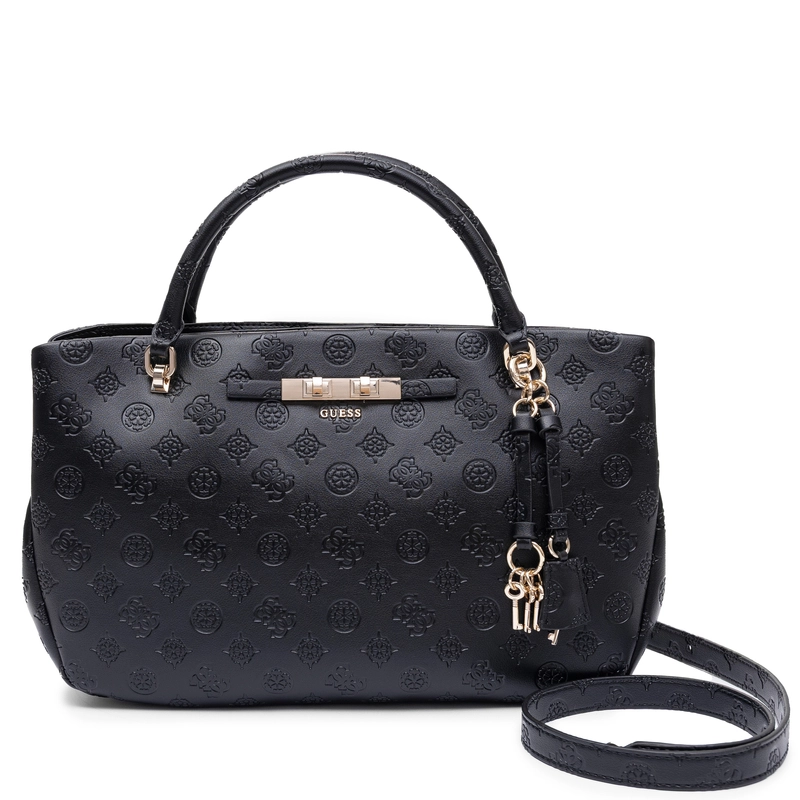 Guess Carmella Torebka Klasyczna Tłoczona Czarna HWPD2225060-BLACK