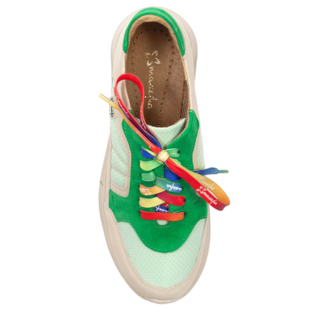 Maciejka Women's Low Shoes Green and Beige
