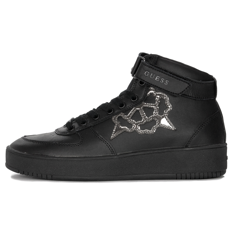 Guess Sneakersy damskie na platformie Vyves Black czarne