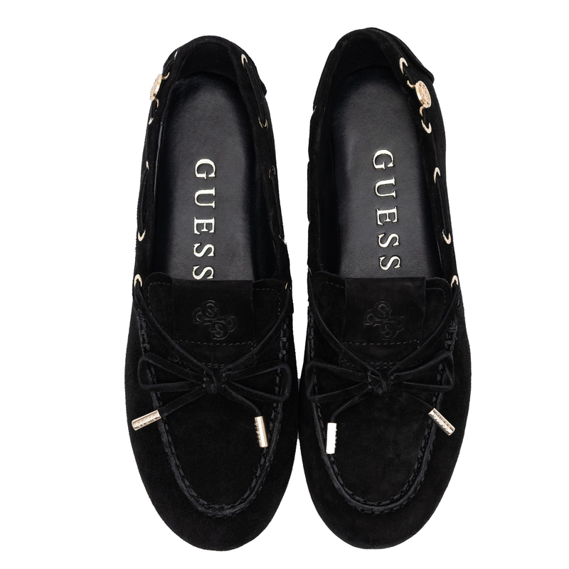 Guess Półbuty Damskie Czarne z Kokardką FLPAIS-SUE14 Black