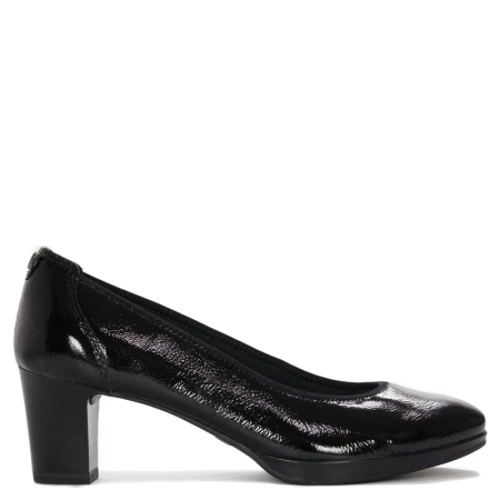Tamaris Czółenka damskie skórzane Black Patent czarny lakier