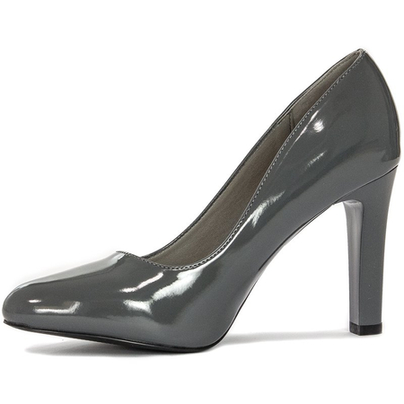 Sergio Leone 1457 Ciemny Szary Lakier Grey Pumps