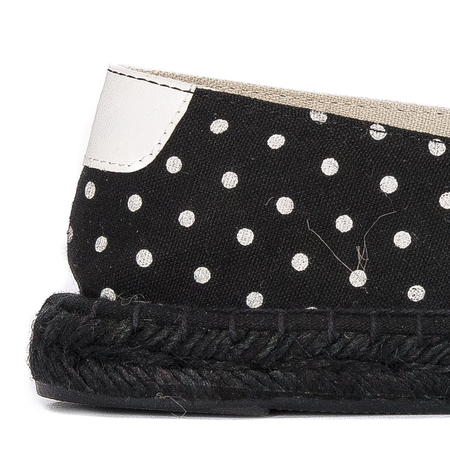 Big Star Espadryle damskie w kropki Black Czarne