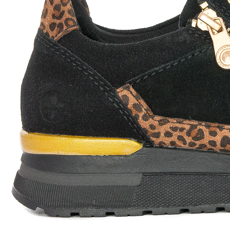 Rieker N7809-00 Schwarz/Black/Leo-Nuss Sneaker