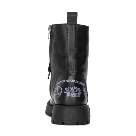 Botki Venezia Black skórzane Czarne