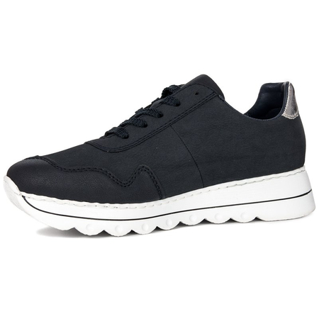 Rieker Buty damskie sneakersy Pazifik/Heaven/Silver czarne