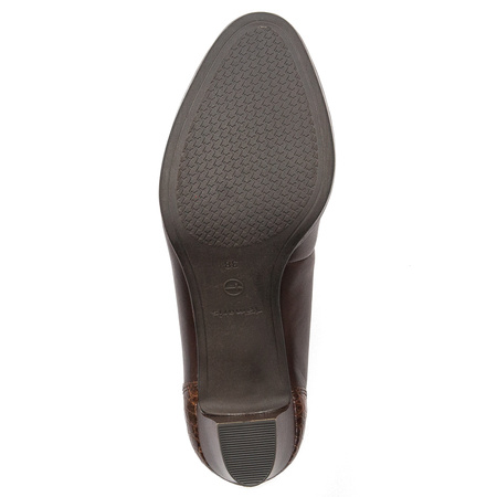 Tamaris Mahogany Comb Brown Pumps