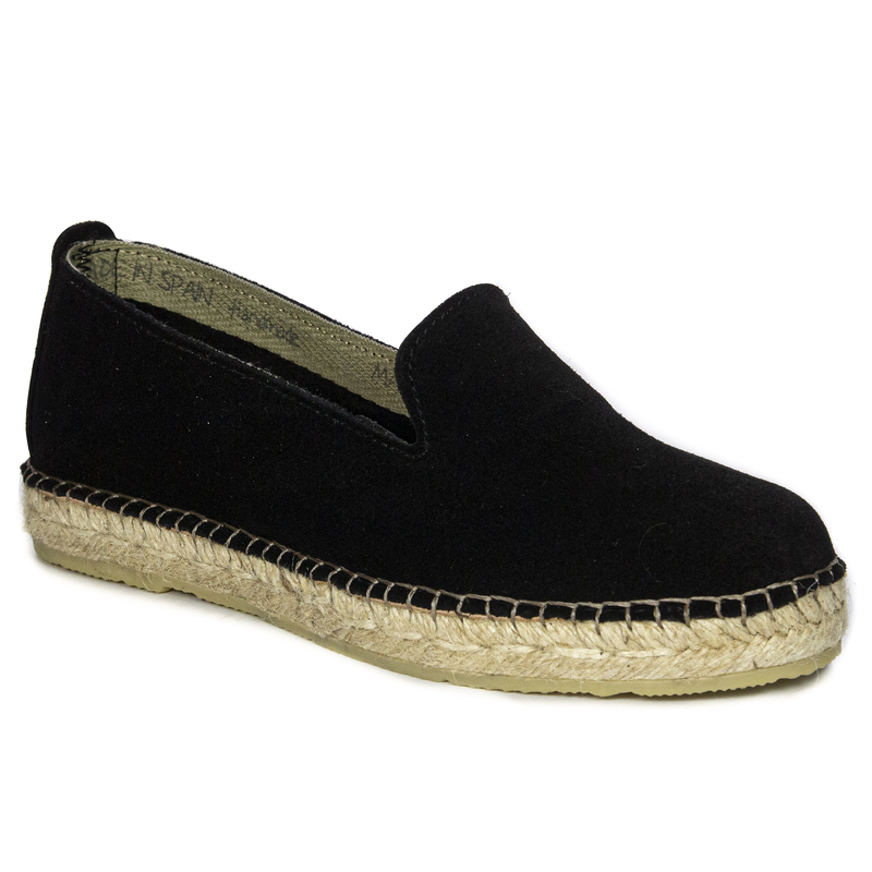 Maciejka Suede Slip-On Espadrilles on a Platform Black F6530-01/00-1