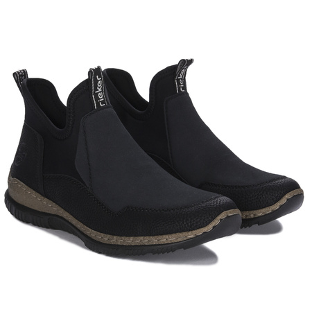 Rieker Półbuty damskie wsuwane czarne