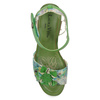 Laura Vita Women's leather sandals on the wedge Menthe