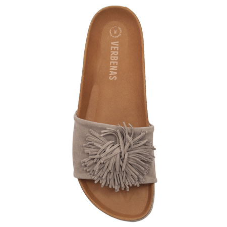 Verbenas Reina Velour Piedra Slides