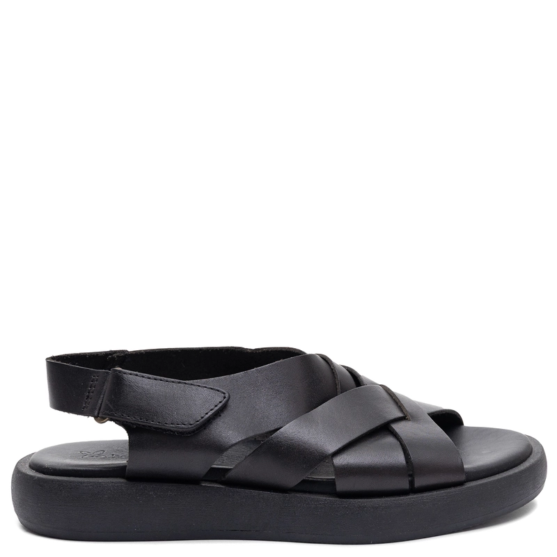 Maciejka Leather Platform Sandals Black E7397-01/00-0