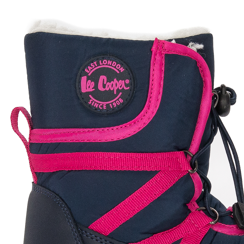 Lee Cooper Śniegowce botki dziecięce dziewczęce Navy granatowe