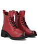Filippo Leather Insulated Ankle Boots On Block Heel Red DBT6501-25-RD