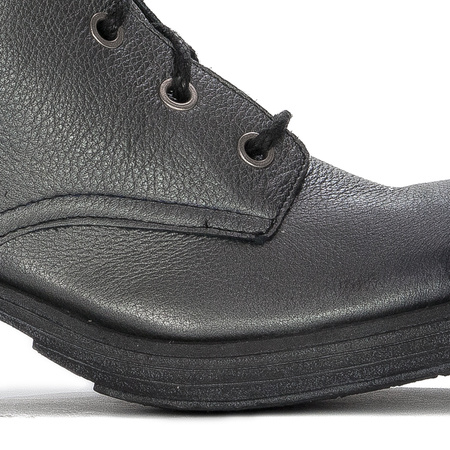 Maciejka Leather Ankle Boots Block Heel Graphite 3750S-20/00-3