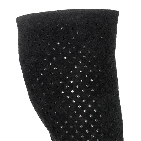 S.Barski Women's spring openwork flat black boots