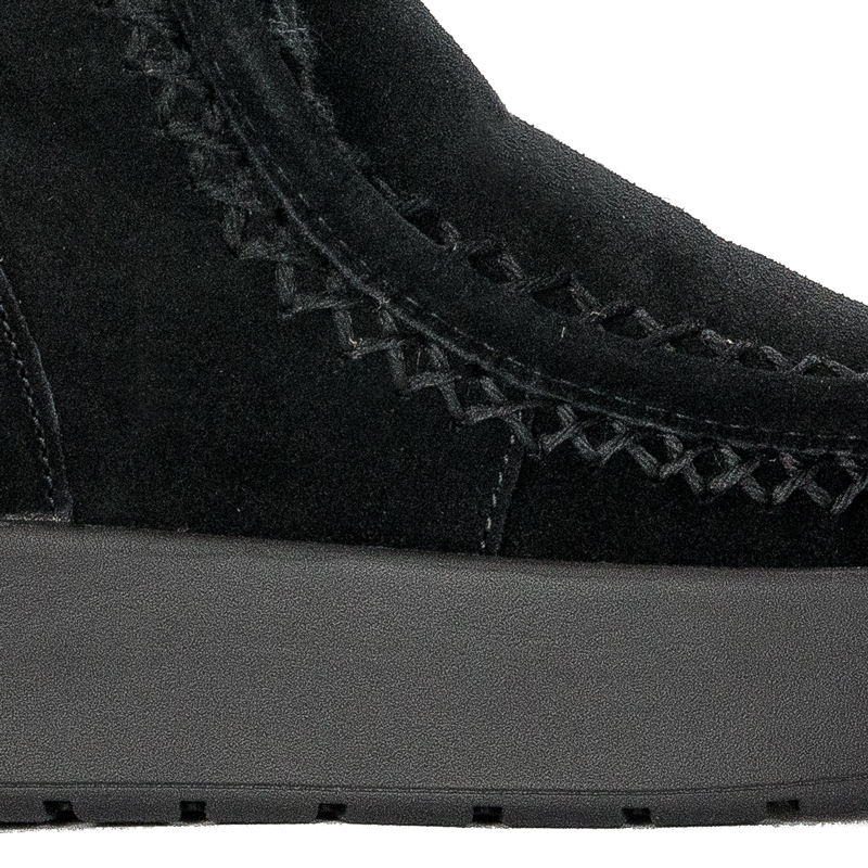 CAFENOIR Women's leather ankle boots Nero black
