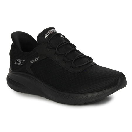 Skechers Sneakersy damskie Slips-Ins Vegan wsuwane Black czarne