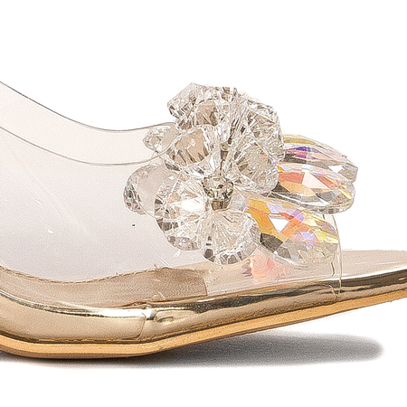 Sca'viola Women's sandals on a high heel Gold