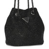 Guess Torba damska wieczorowa mała Lua Mini Black czarna z cyrkoniami