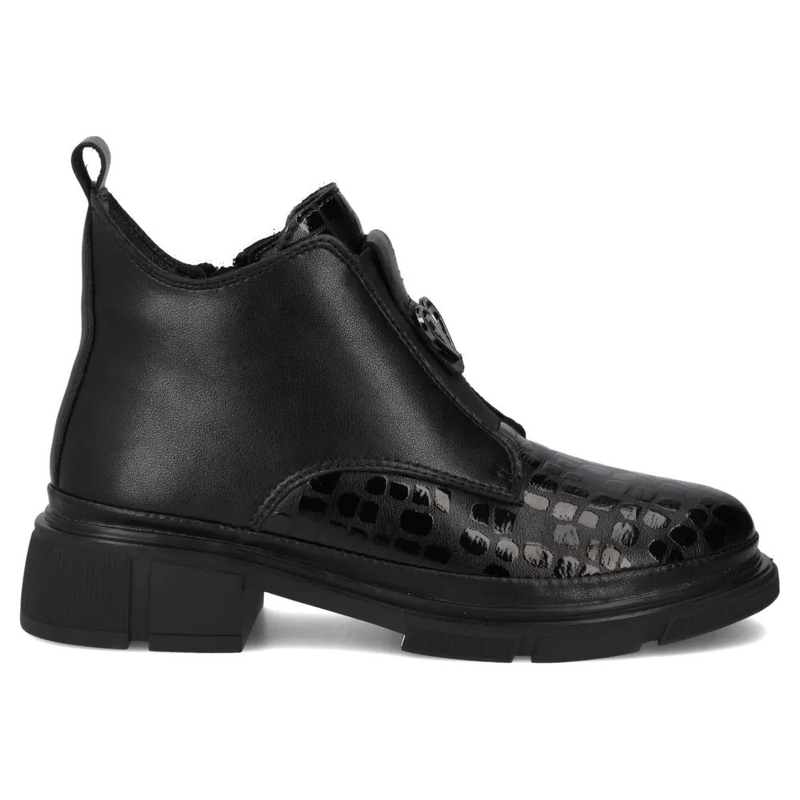 Filippo Leather Ankle Boots Insulated with Fleece Black DBT7430/25 BK