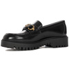 Guess półbuty damskie mokasyny skórzane Black