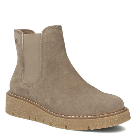 Filippo Beige Suede Wedge Ankle Boots DBT7261-25-TP