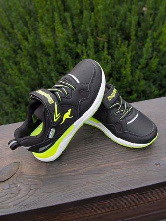 Kangaroos 18755-5062 Jet Black/Neon Yellow Sneakers