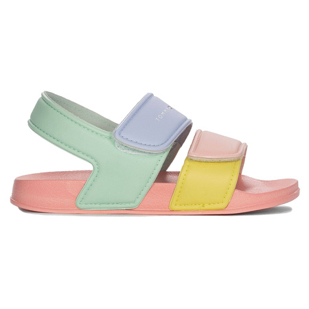 Tommy Hilfiger Sandały Dziecięce Dziewczęce Na Rzepy Kolorowe