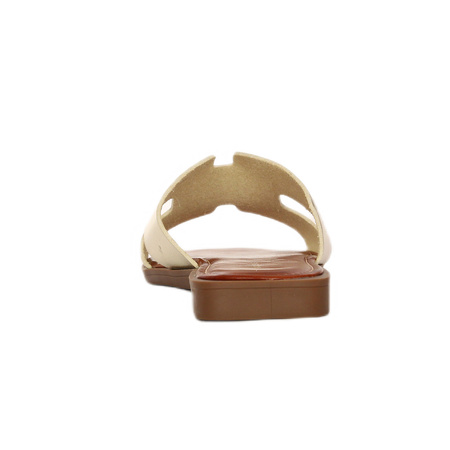 Sergio Leone Women's gold flip-flops