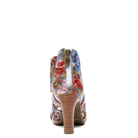 Laura Vita Women's Leather Sandals with Heel Albane 048 Garnet SL316D-4JBS-GRENA