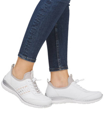 Rieker Antistress Women’s Sneakers Lightweight 4 cm Sole White L3259-80
