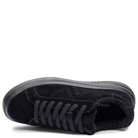 Guess Black Leather Men's Sneakers Insulated Black FMFEAL-LEM12-BLK