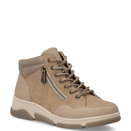 Rieker Insulated, Comfortable Lace-Up Ankle Boots, Beige L5601-20-BEIGE