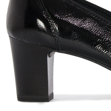 Tamaris Czółenka damskie skórzane Black Patent czarny lakier
