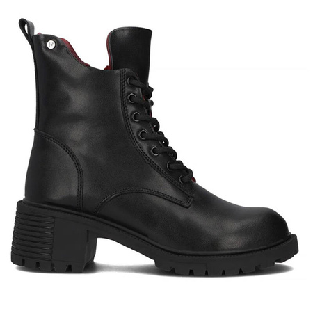 Filippo Black Leather Women's Boots