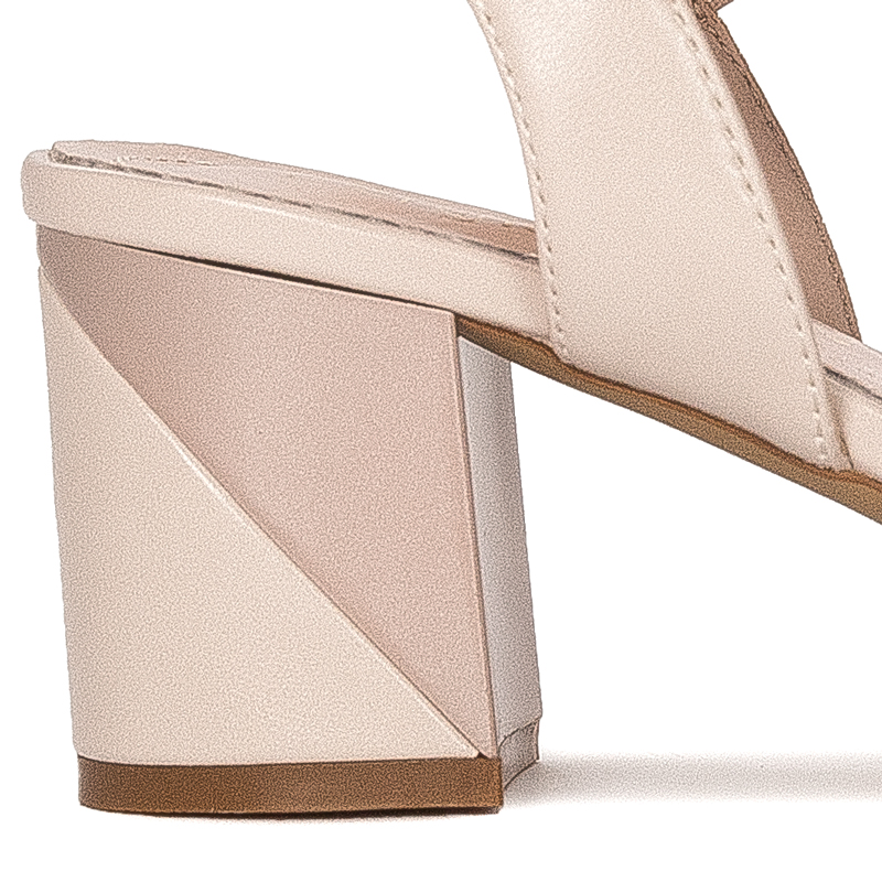 Sergio Leone Women's Sandals On A High Heel Beige Mix