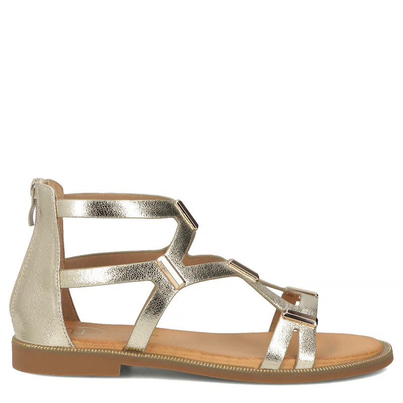Filippo Leather Insole Gladiator Sandals With Ornaments Gold DS6912-26-GO