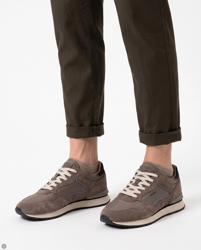 Hoff Sneakersy Zamszowe Obuwie męskie Sznurowane Brązowe 22602410