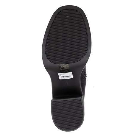 T. Sokolski Skórzane Botki Na Platformie Czarne HW-Z25-128-BLK