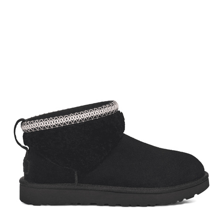 UGG Damskie Na Platformie Śniegowce Ultra Mini Maxi Curly Czarny 1158263-BLK