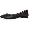 Maciejka Leather Ballerina Flats Almond Toe Black 04100-01/00-8