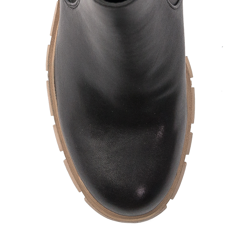 Tamaris Black Comb Leather Boots