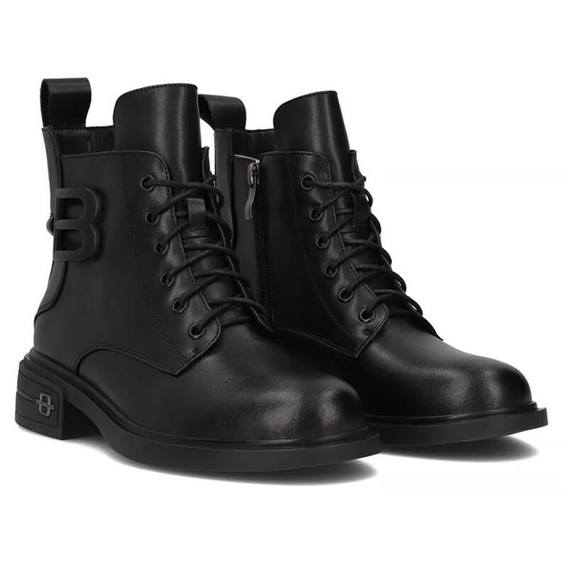 Filippo Black Leather Women's Boots