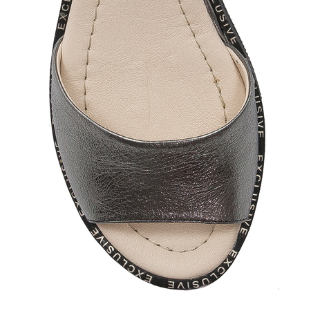 Boccato Silver Women's Leather Sandals