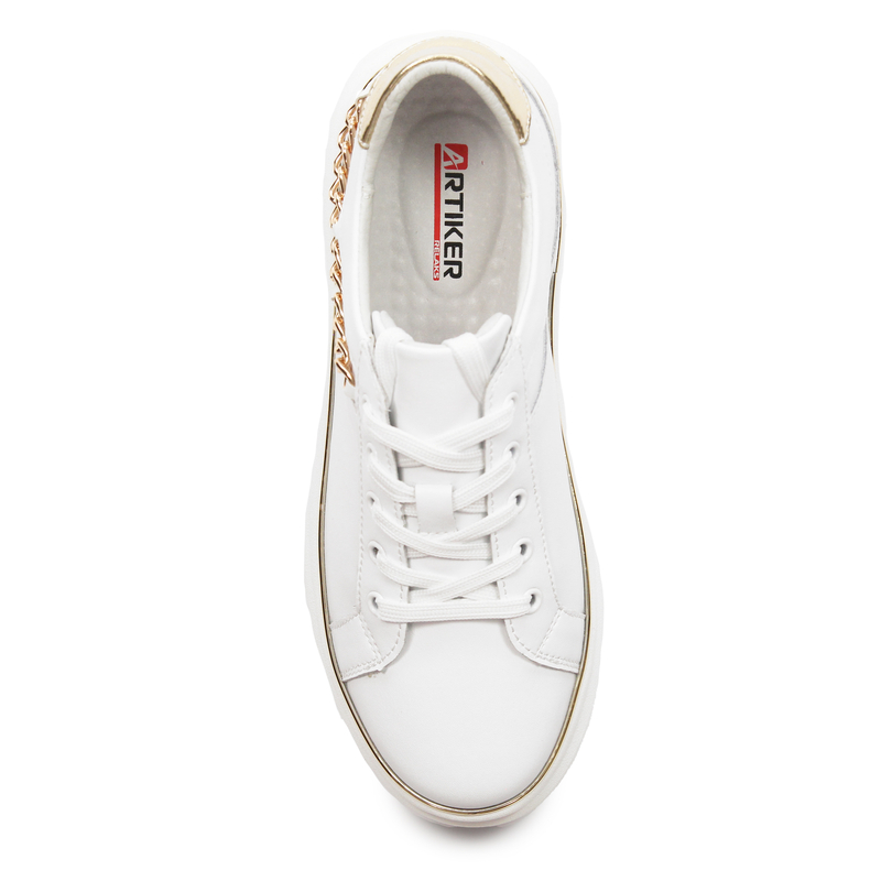 Artiker Sneakersy damskie biało-złoty