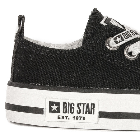 Big Star Trampki dziecięce chłopięce wsuwane Black czarne