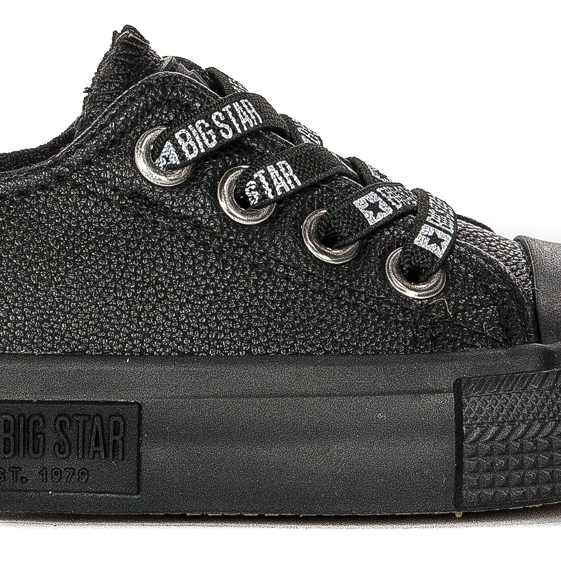 Big Star Trampki dziecięce chłopięce wsuwane Black czarne